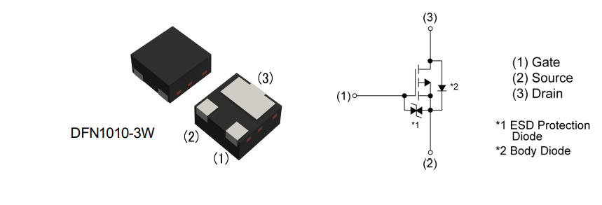 Application Circuit Diagram - ROHM Semiconductor BSS84X HZG Small Signal MOSFET